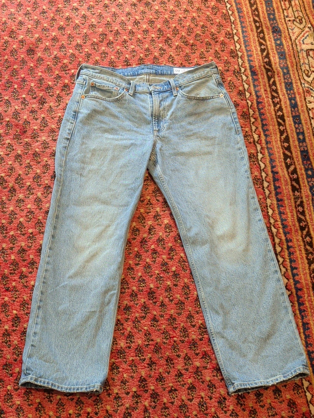 GAP Light Wash Straight Leg Petite Jeans